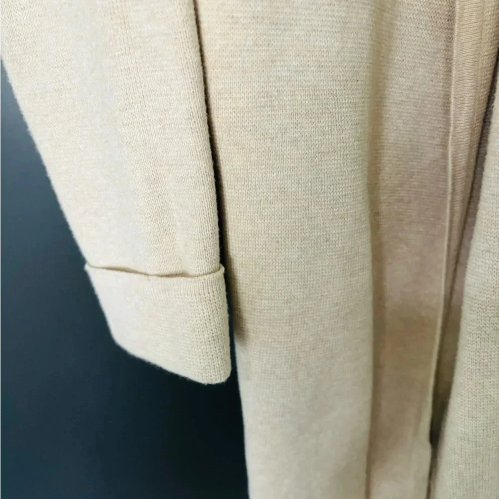 JCrew XS tan open front cardigan